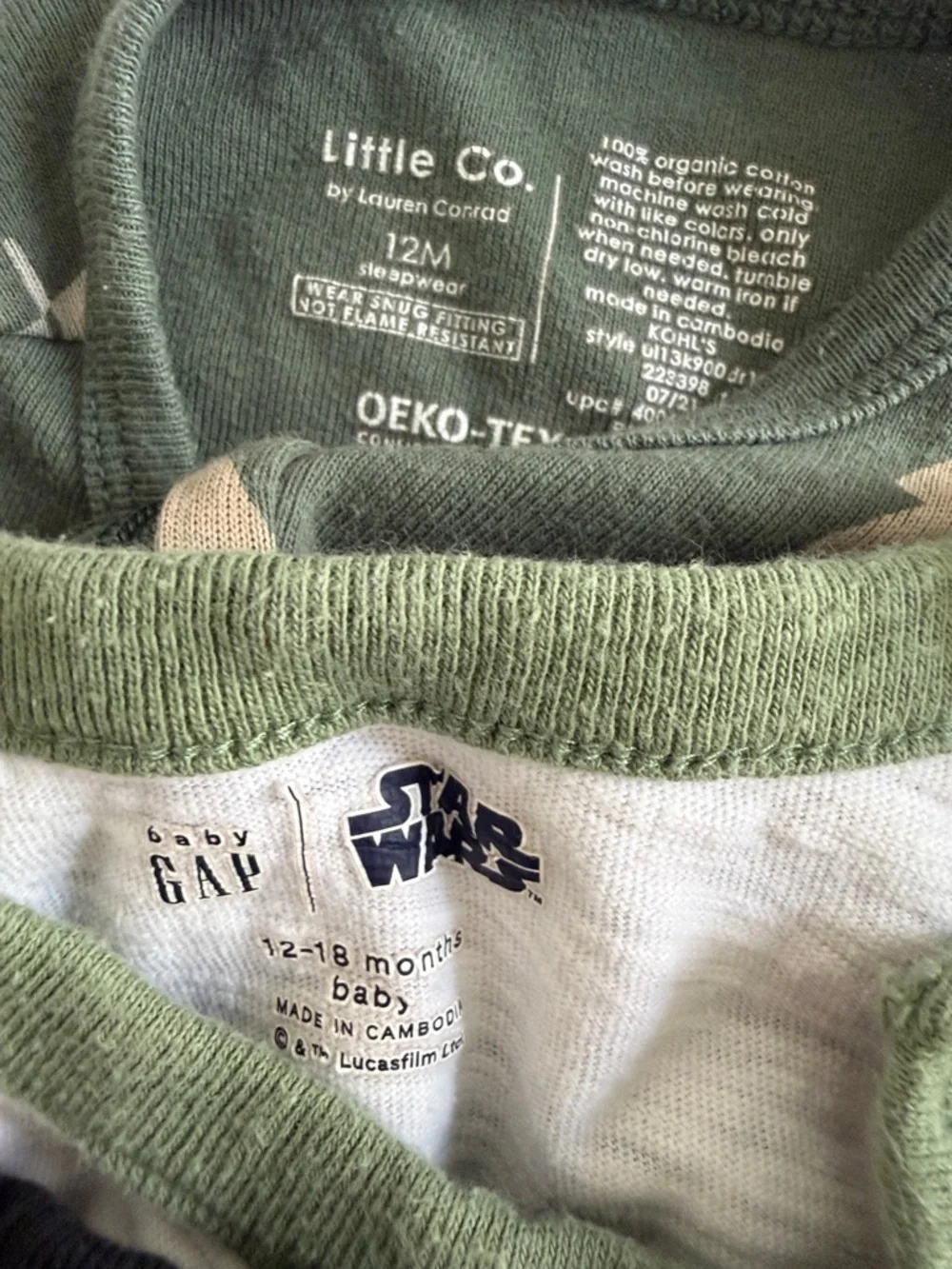 Bay 9-12 months clothing bundle rainbow- Star Wars- trees